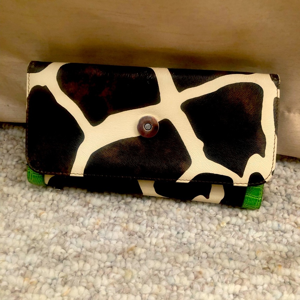 Leather cow fashion wallet
